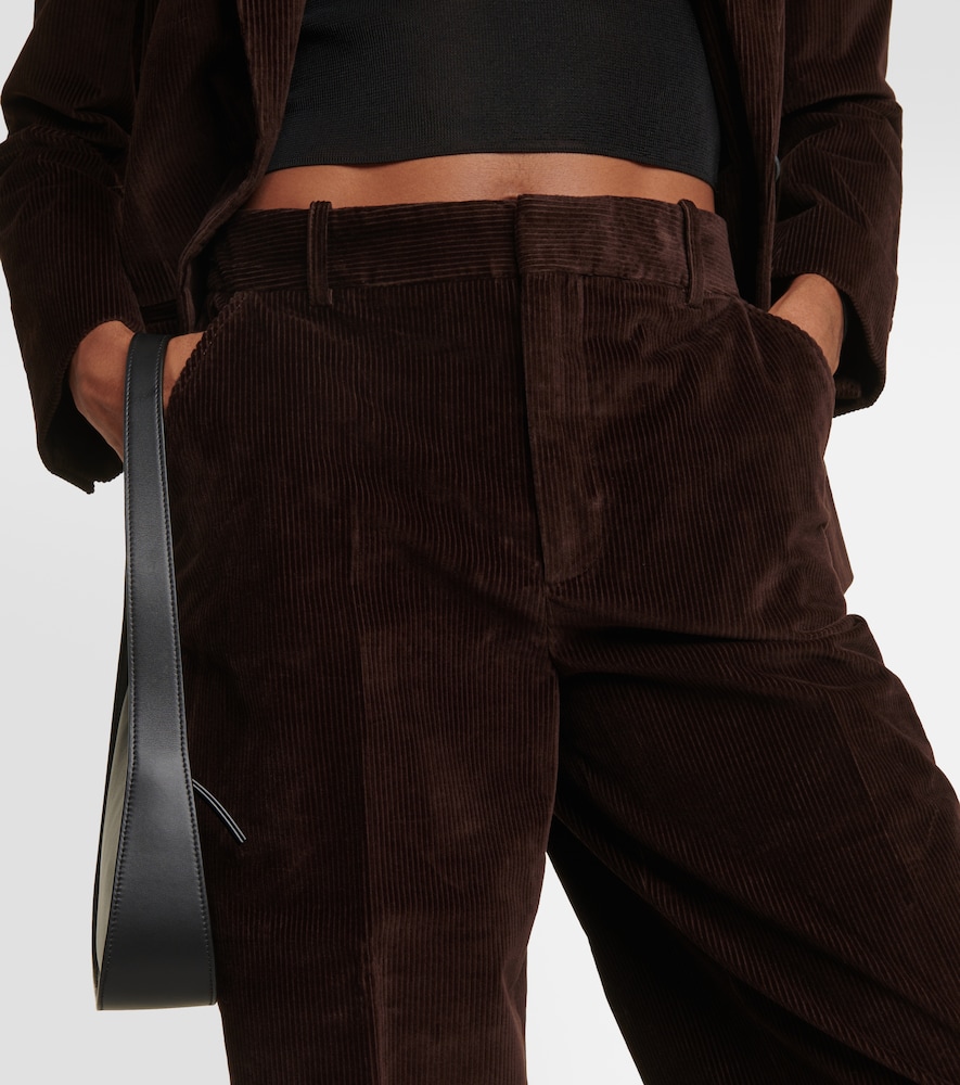 Corduroy straight pants