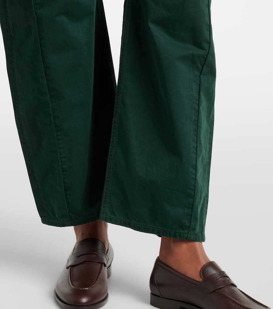 Sloan cotton twill barrel-leg pants
