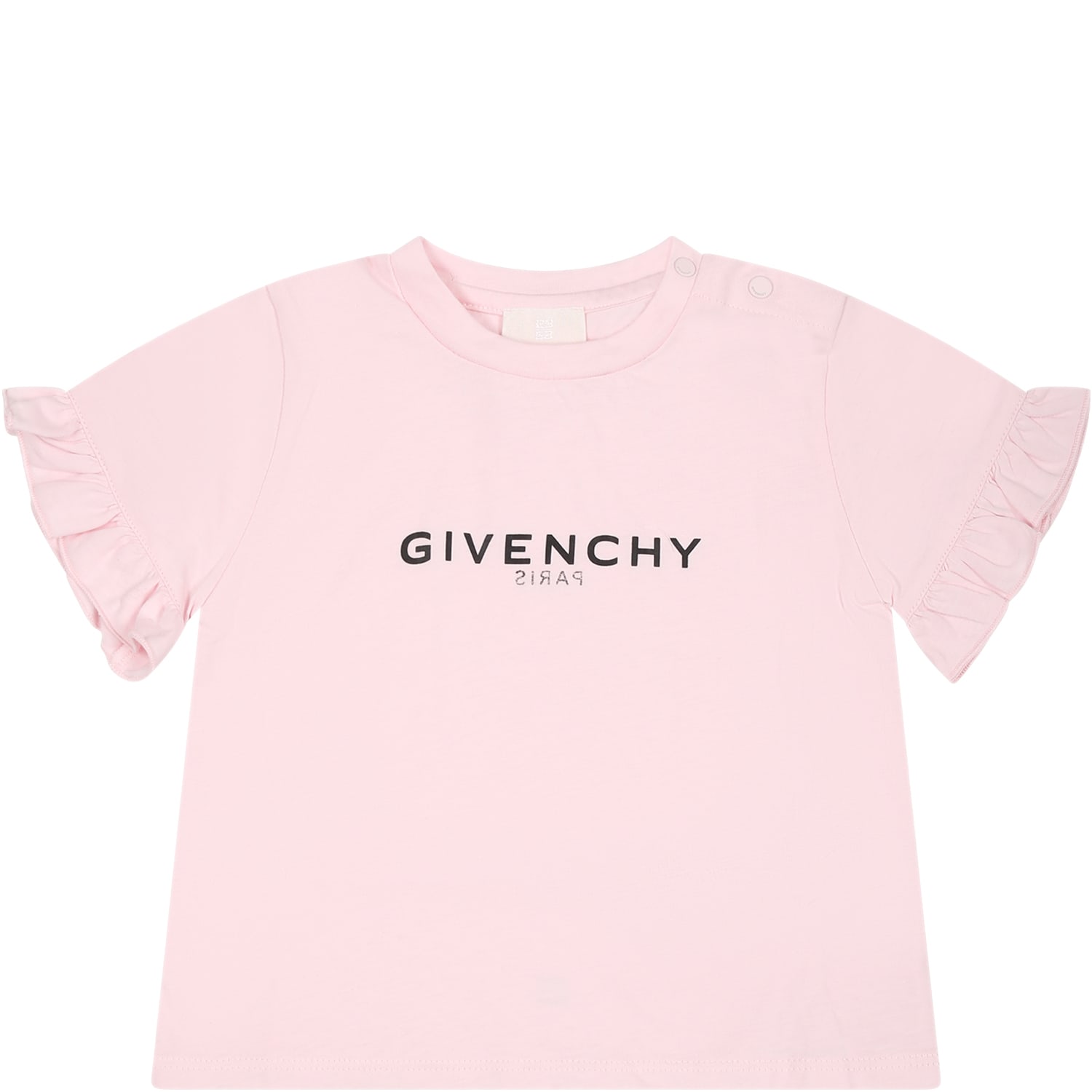 Logo-print short-sleeved T-shirt - Pink