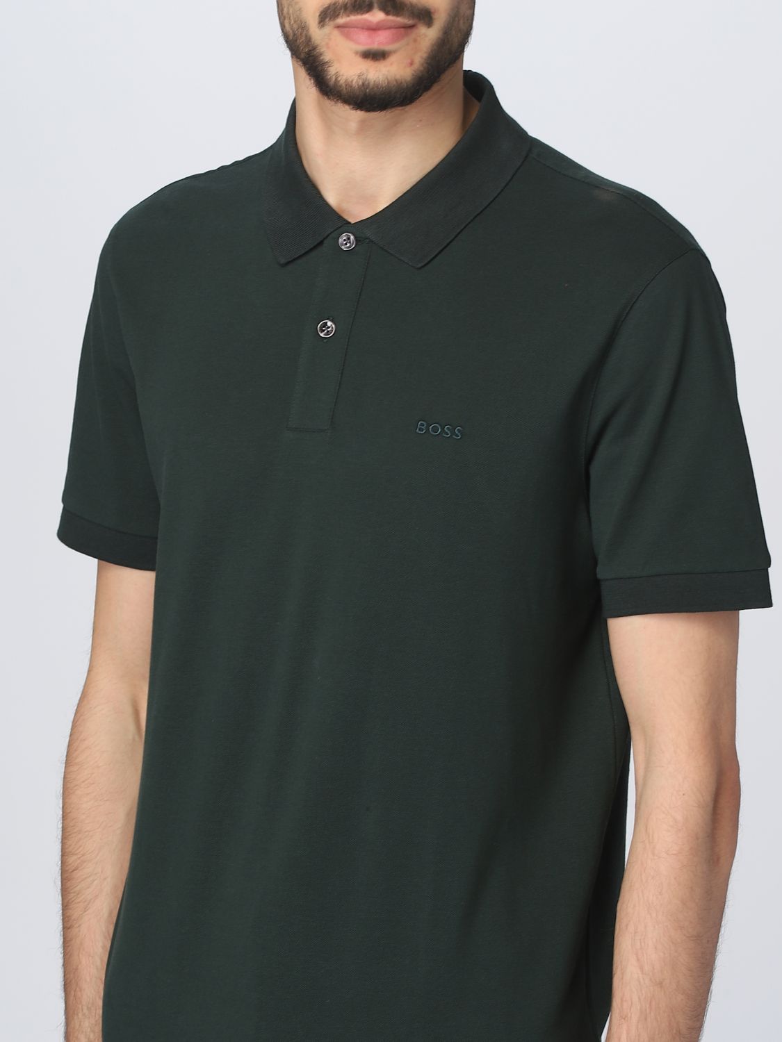 Polo Shirt Men color Green