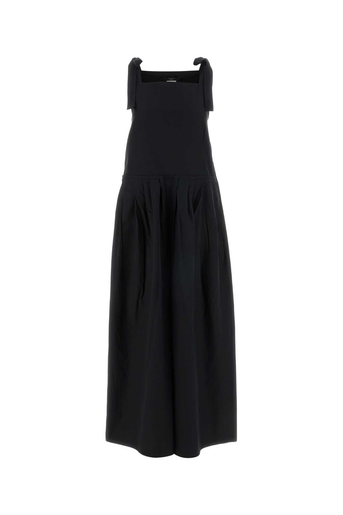 Cotton Poplin Dress — Black