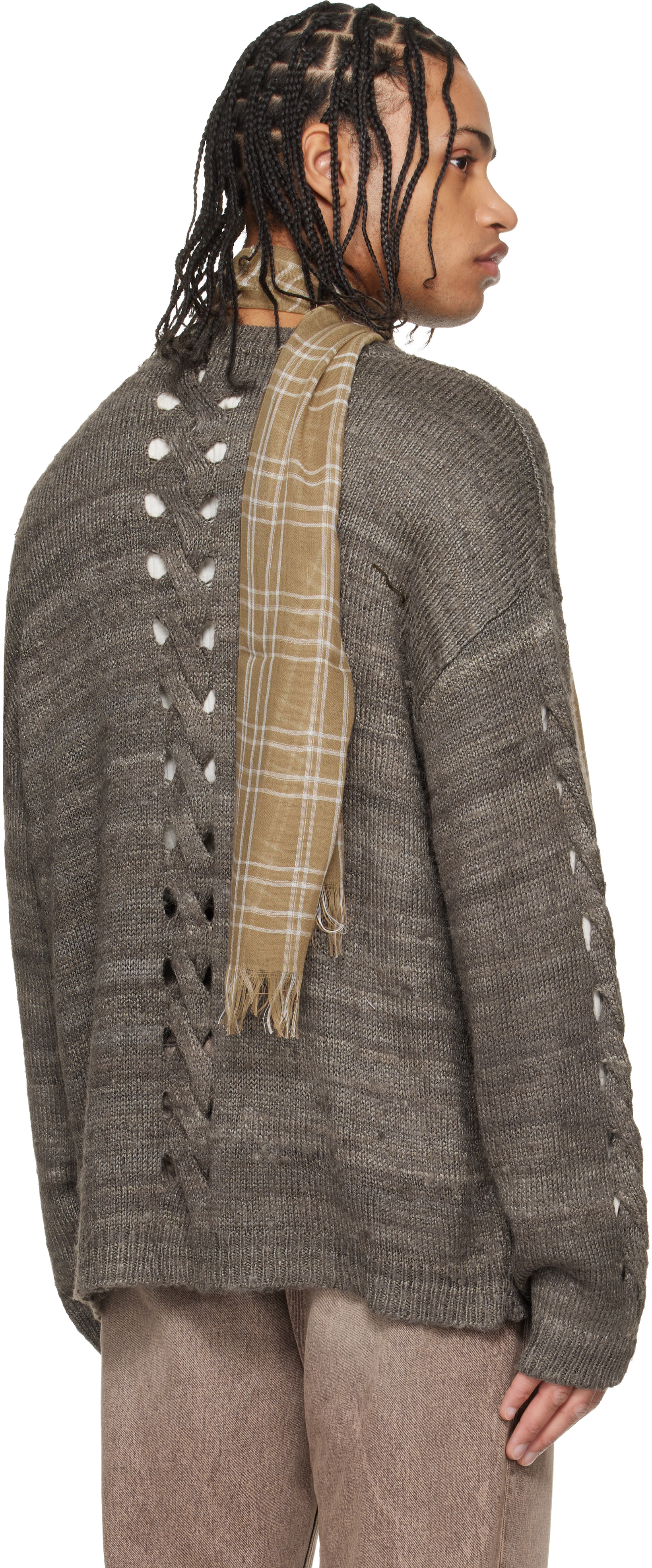 Brown Popover Roundneck Sweater