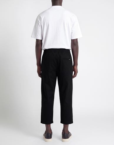 Man Pants Black Size L Cotton, Elastane