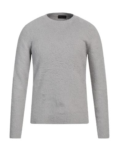 Roberto Collina Man Sweater Light grey Size 38 Cotton, Nylon, Elastane