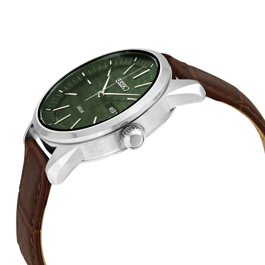 Dark Green Sunray Dial Solar Powered Mens Watch SNE529