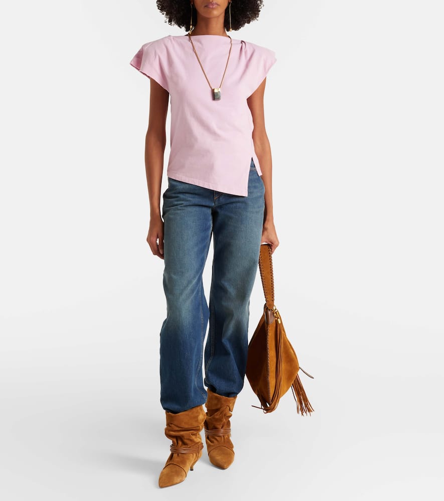 Sebani asymmetric cotton jersey top