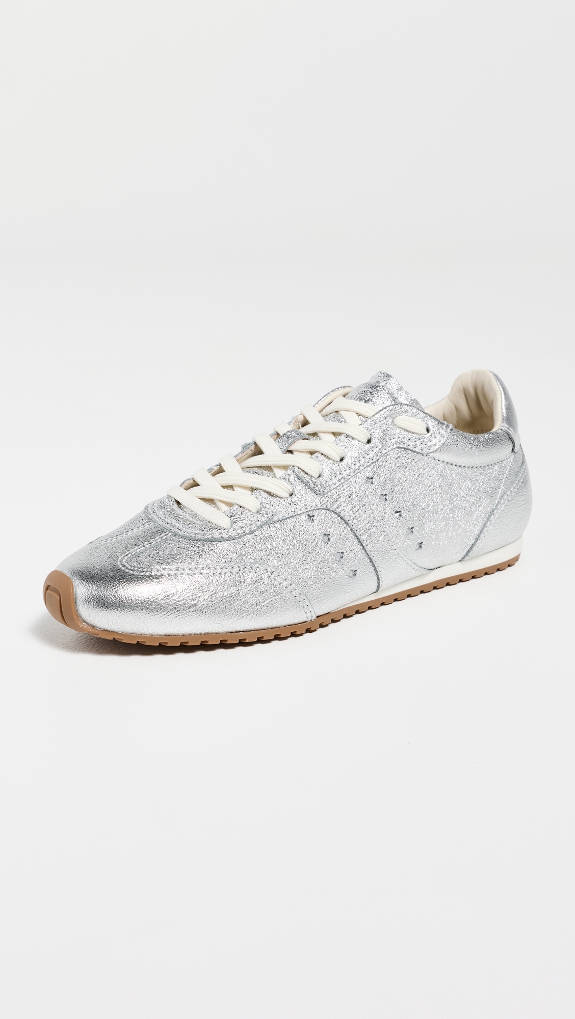 Stella Sneakers Silver Metallic Leather