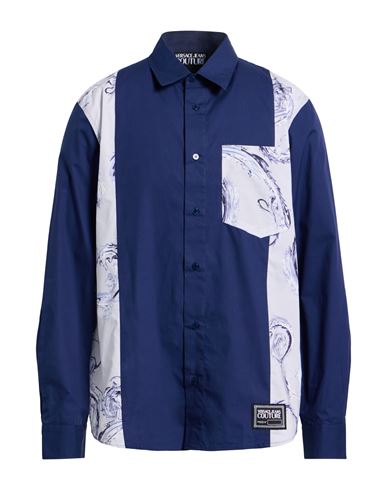 Man Shirt Blue Size 36 Cotton