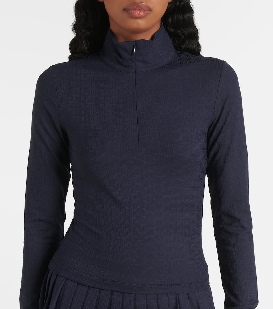 Cropped jacquard top