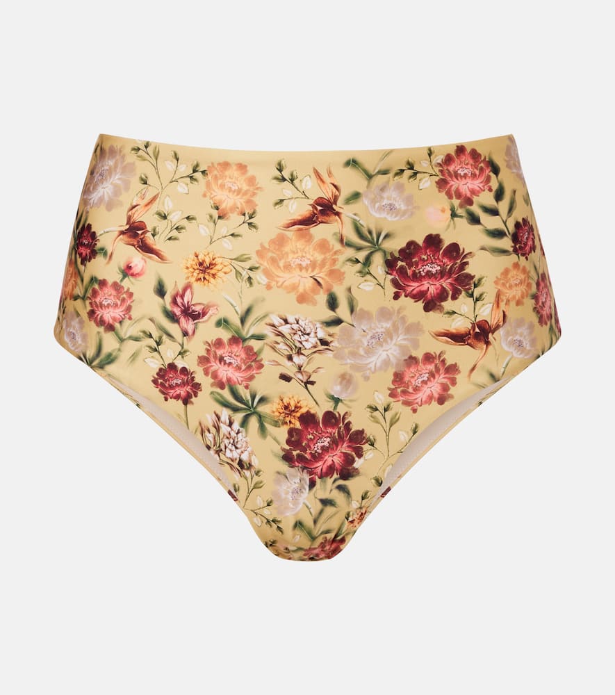 Magenta floral bikini bottoms