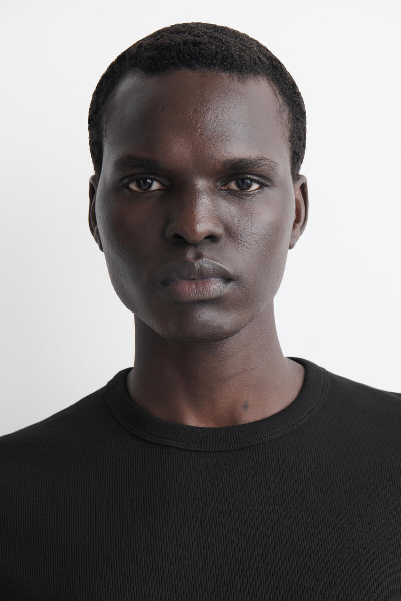 SLIM RIBBED COTTON T-SHIRT