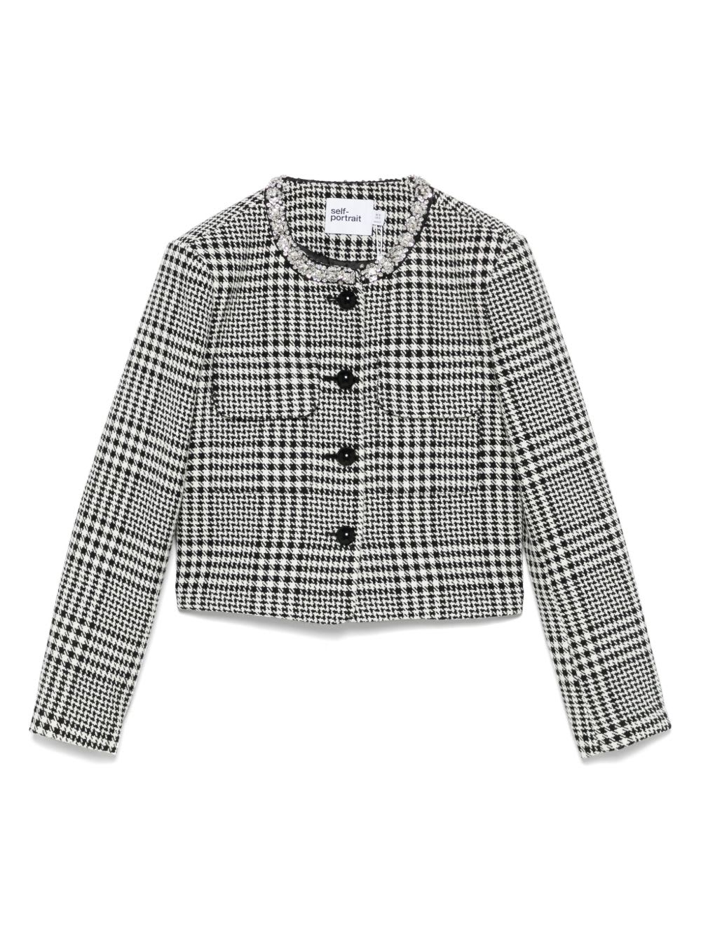 Wool Blend Checked Jacket