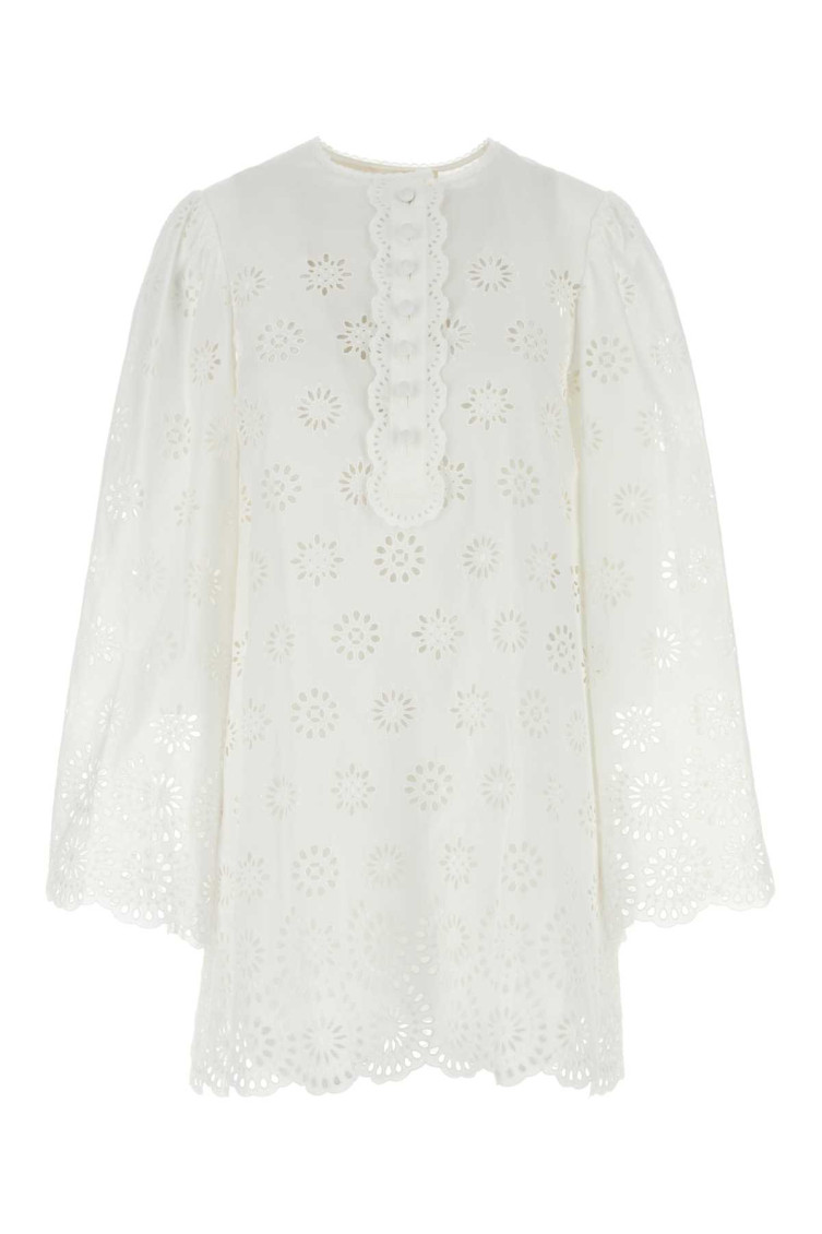 White Broderie Anglaise Mini Dress