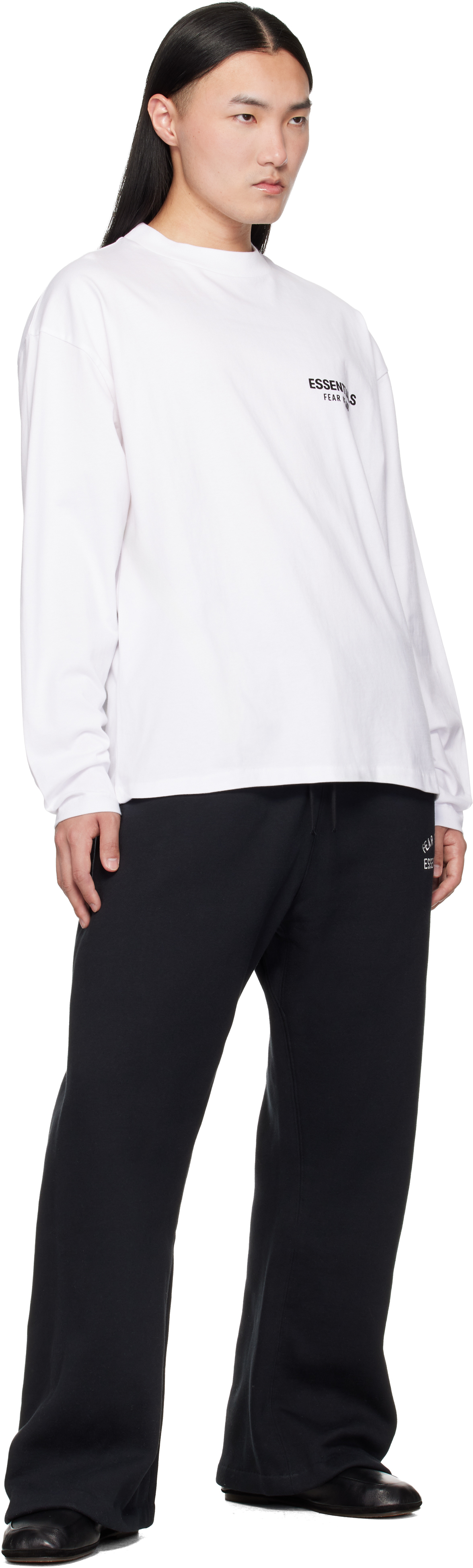 Black Varsity Flare Sweatpants