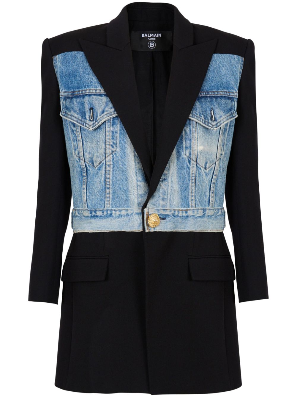 Panelled blazer - Black