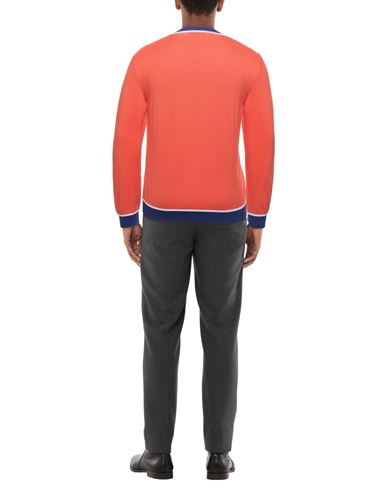 Man Sweater Orange Size 40 Cotton