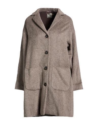 Woman Coat Grey Size 4 Alpaca wool, Polyamide, Virgin Wool
