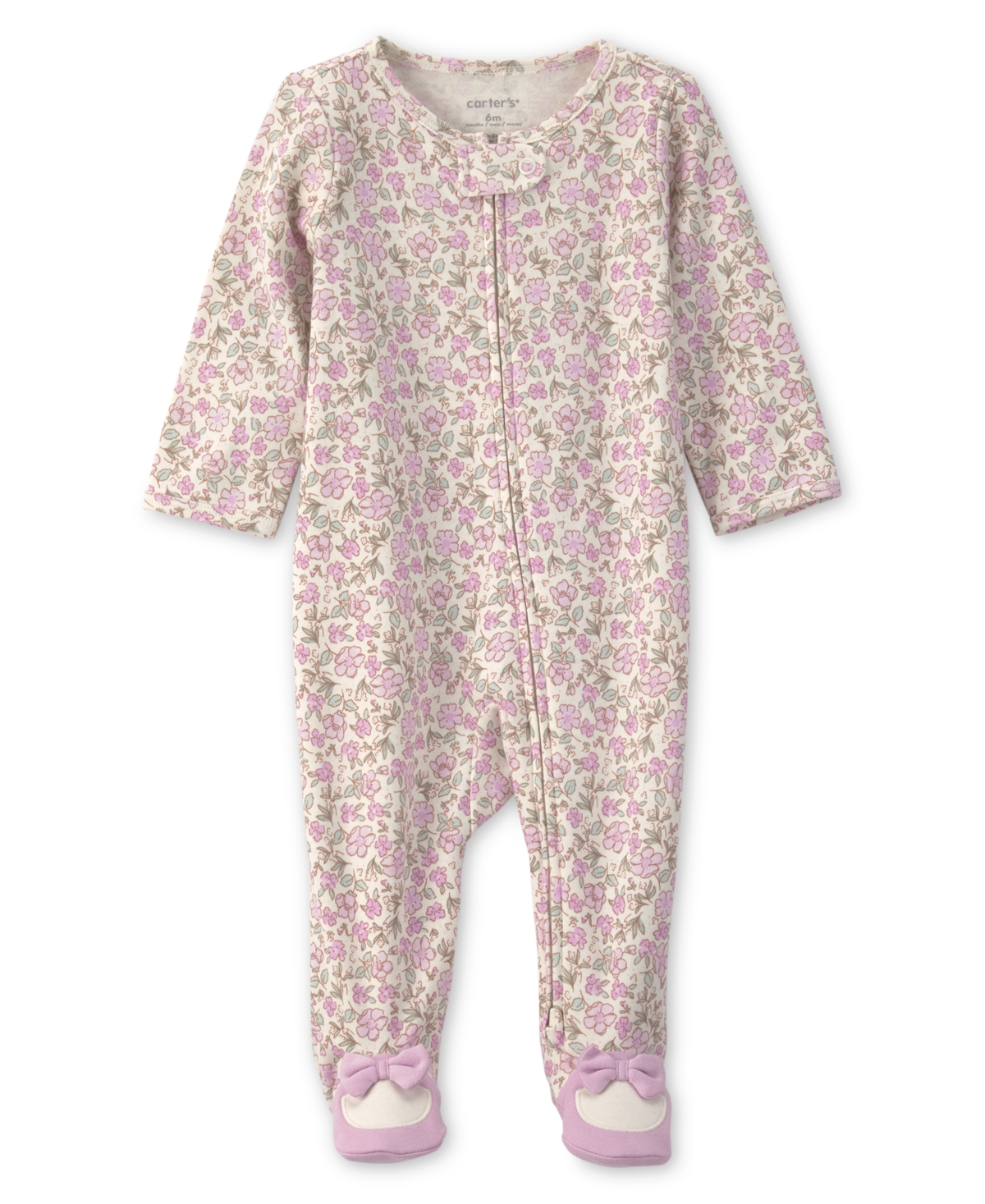 Baby Girl's Floral Snug Fit Sleep & Play - Pink/Ivory