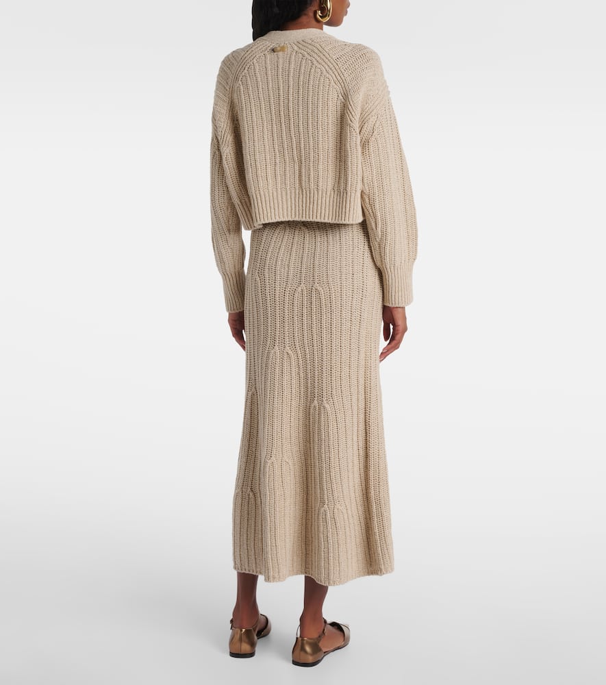 Stelvio linen and cotton cardigan