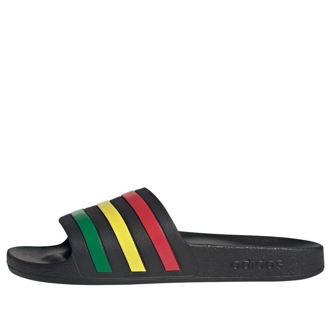 Adilette Aqua Slides 'Core Black Green Ruby'