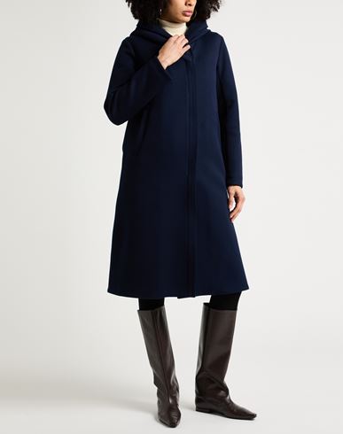 Woman Coat Blue Size 8 Cotton