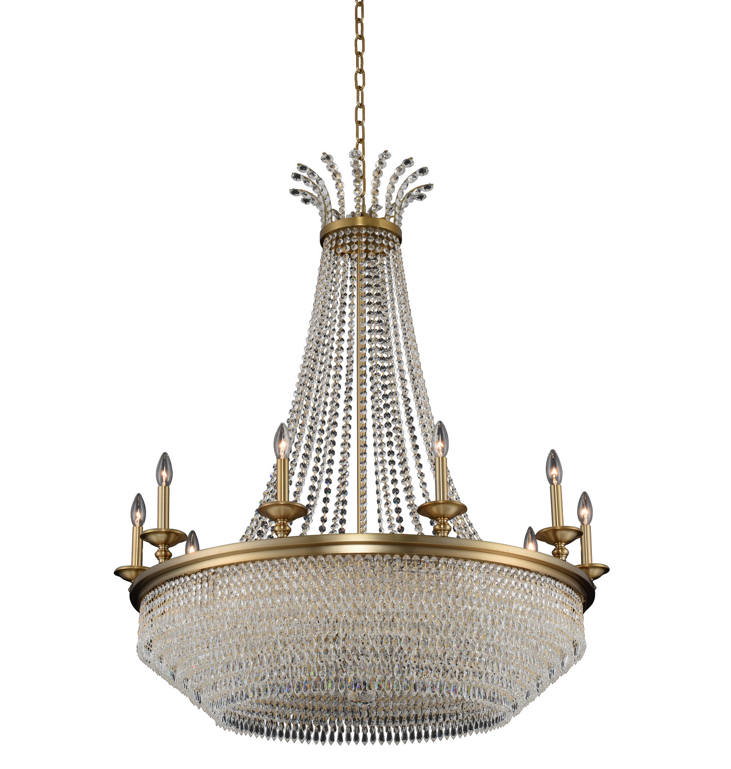 Winter Brass Chandelier from the Tavo Collection