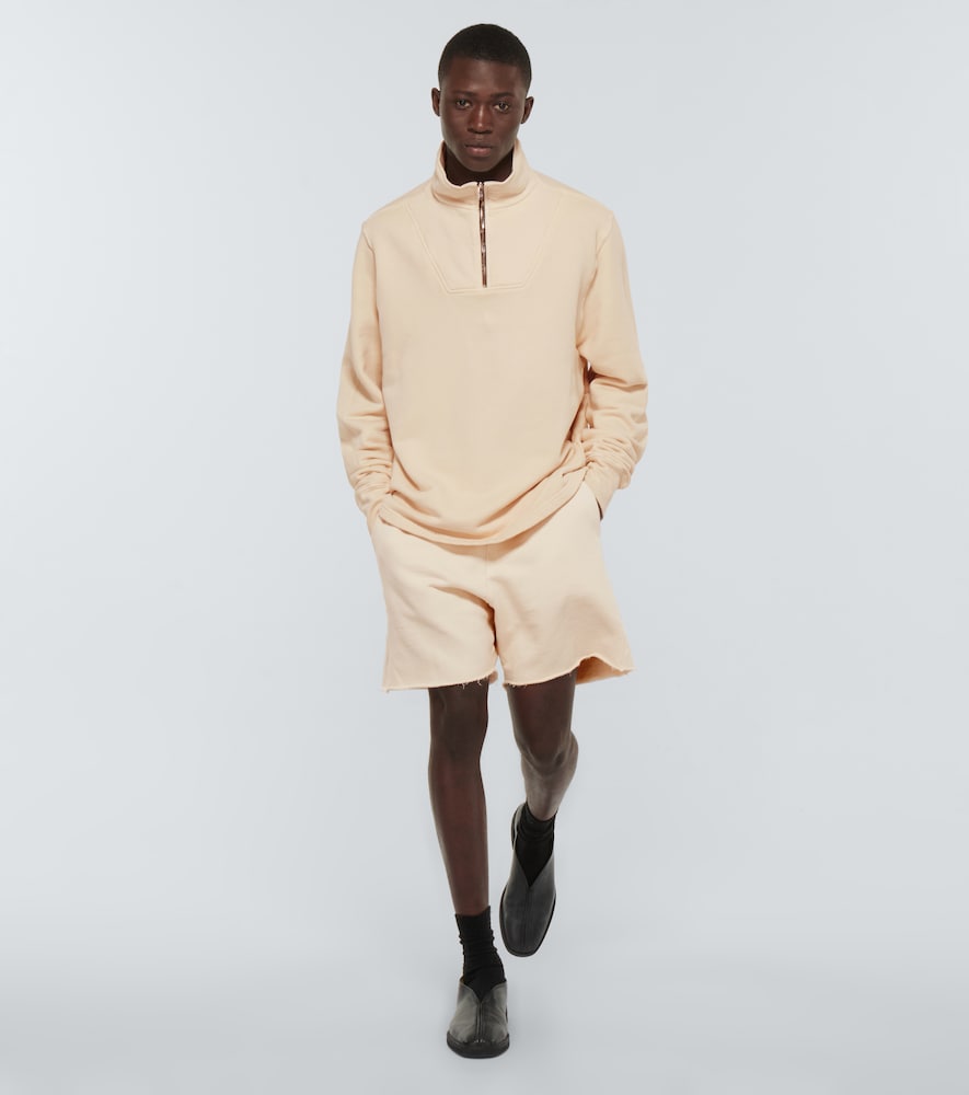 Cotton jersey half-zip sweatshirt