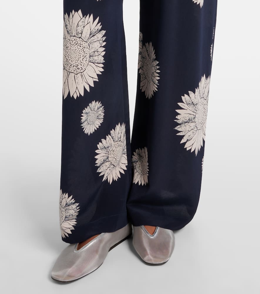 Isola silk crêpe straight pants