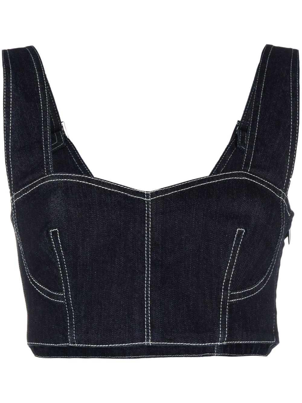 Denim bustier top - Blue