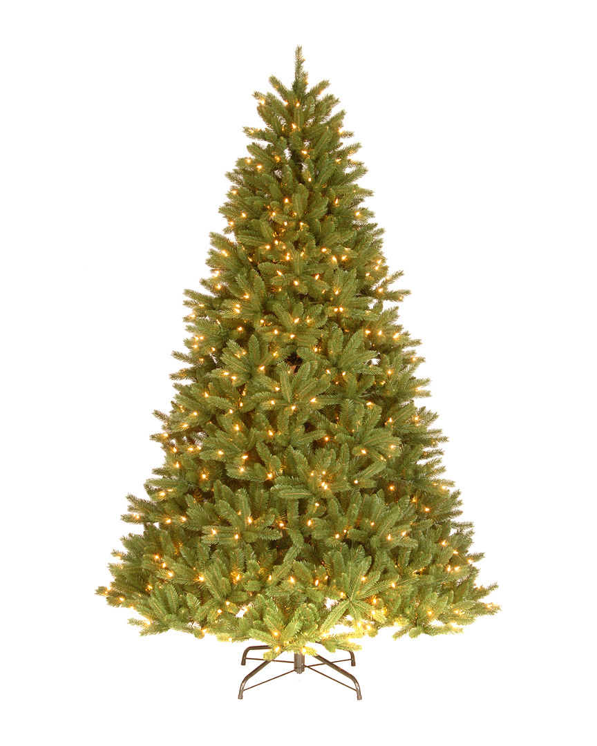 National Tree Company 7.5ft Feel Real Grande Fir Medium Hinged Tree with Lights