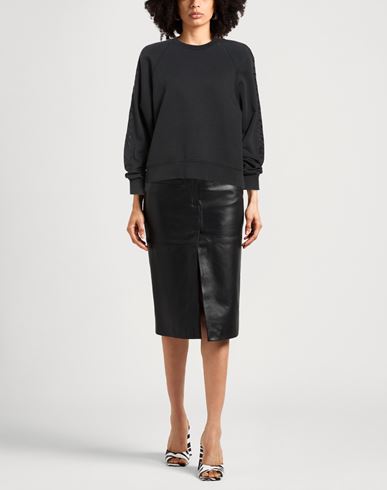 Woman Sweatshirt Charcoal Size S Cotton