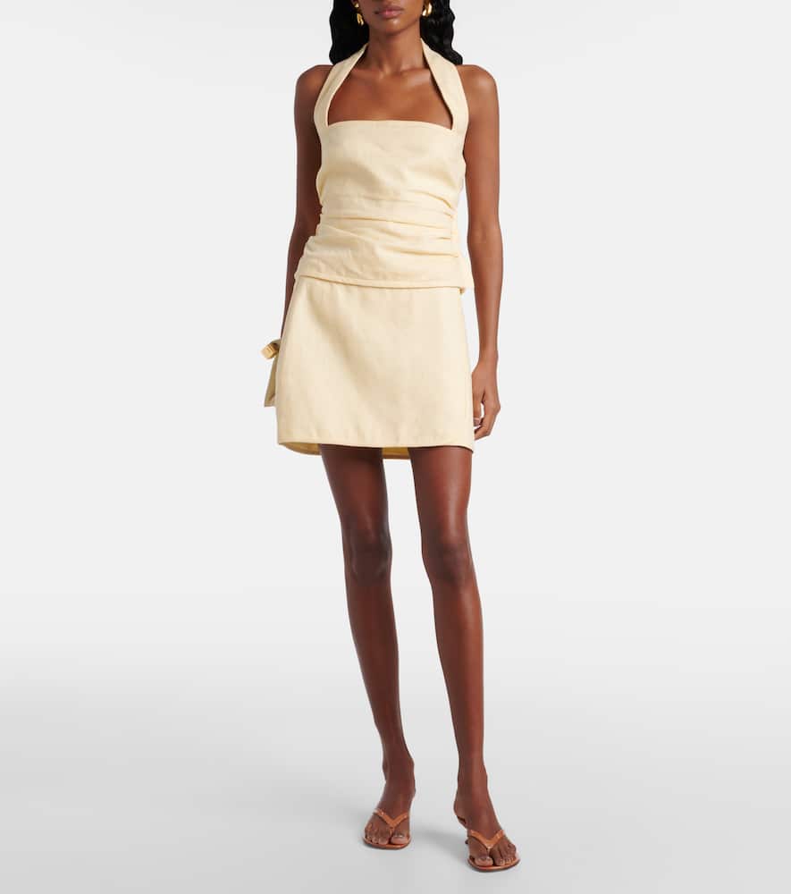 Jerry ruched linen top