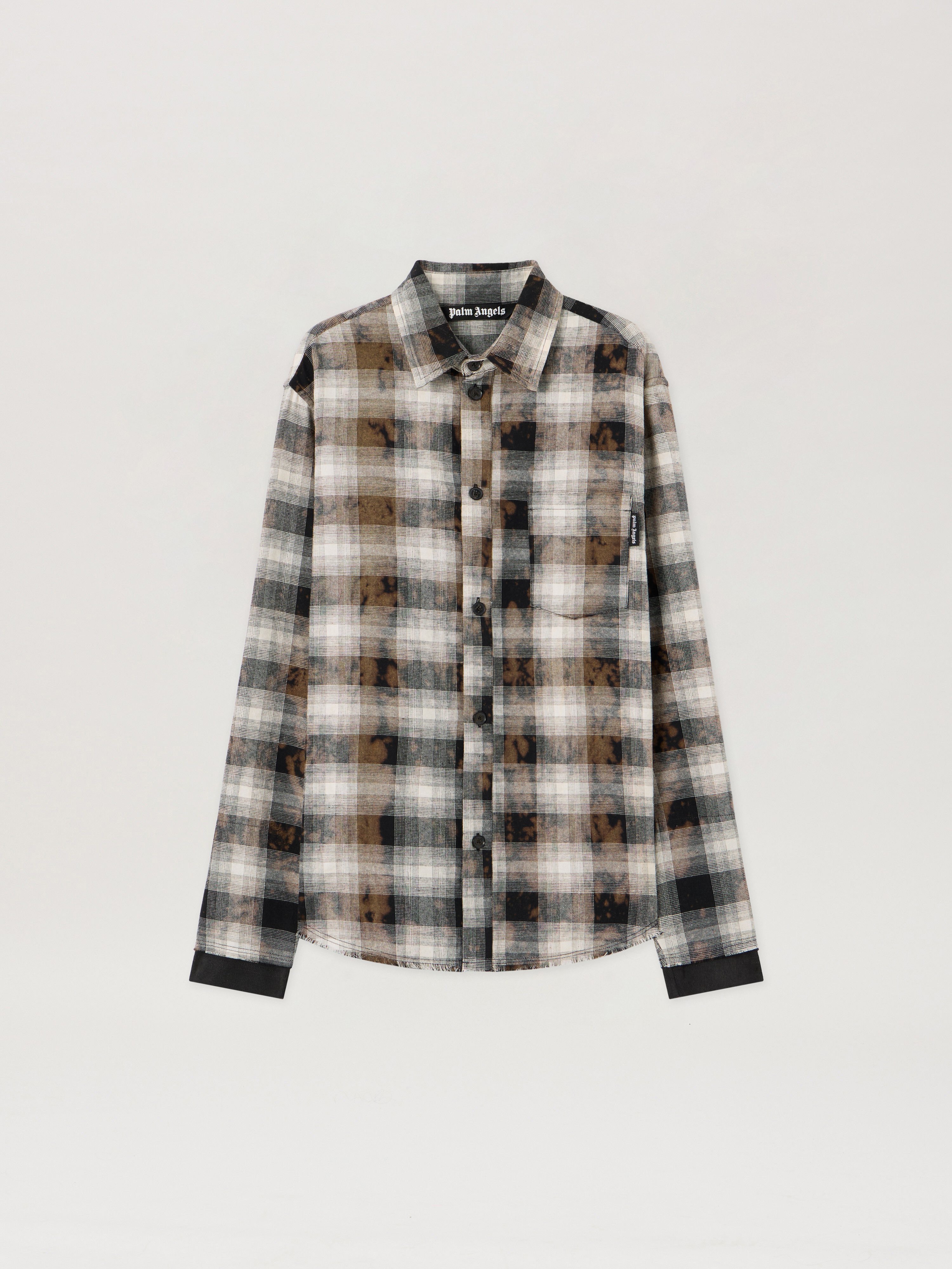 Classic Logo Check Shirt Man  Black Off White