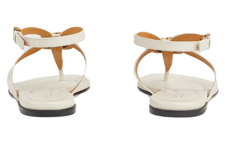 (WMNS) Double G Thong Sandal 'White Leather'