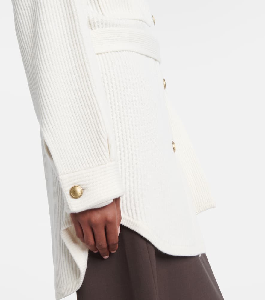 Belted wool, cashmere, and silk cardigan
