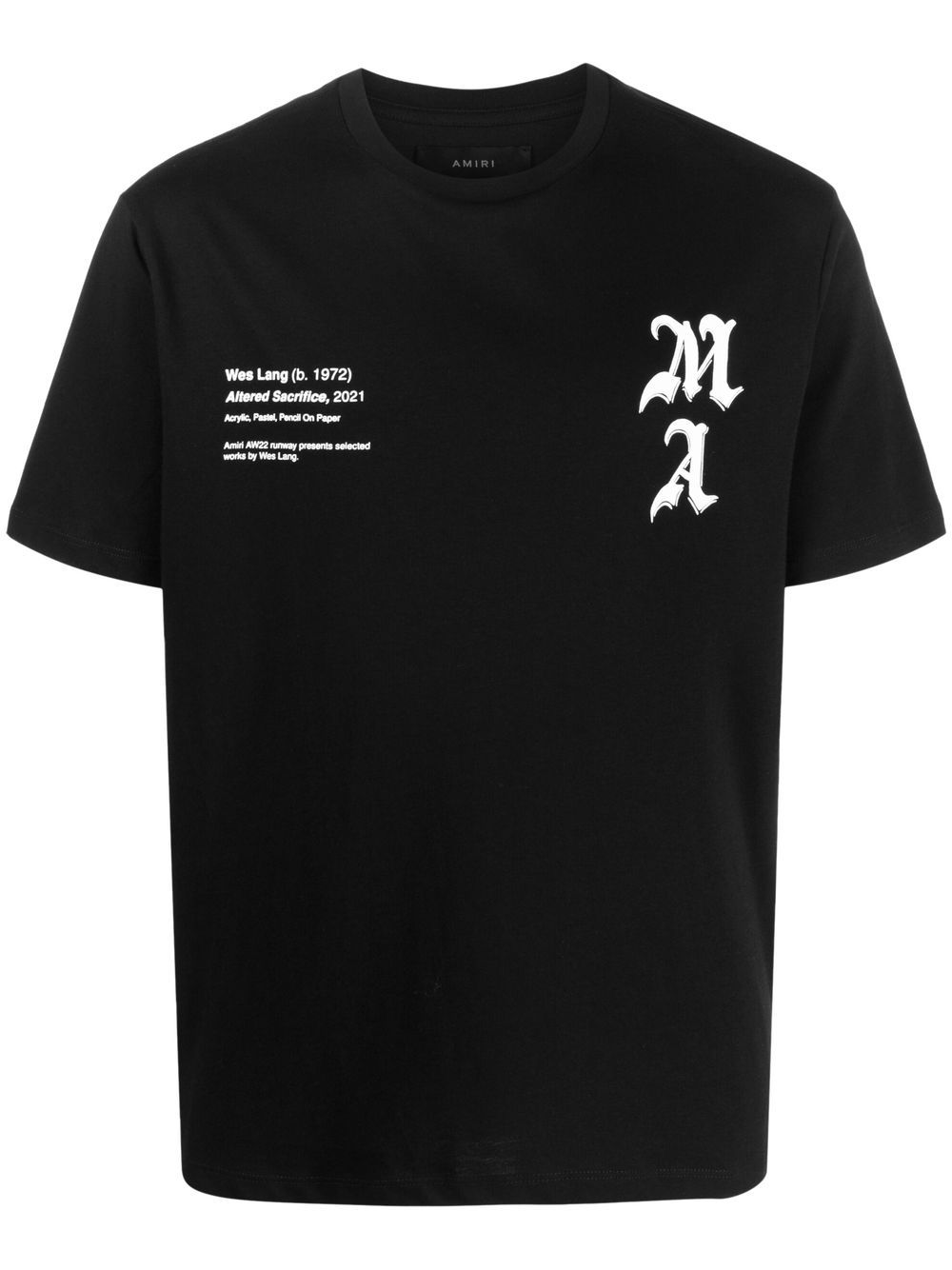 X Wes Lang Checker Skull T-shirt - Black