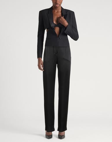 X Lutz Huelle Woman Pants Black Size 6 Acetate, Viscose
