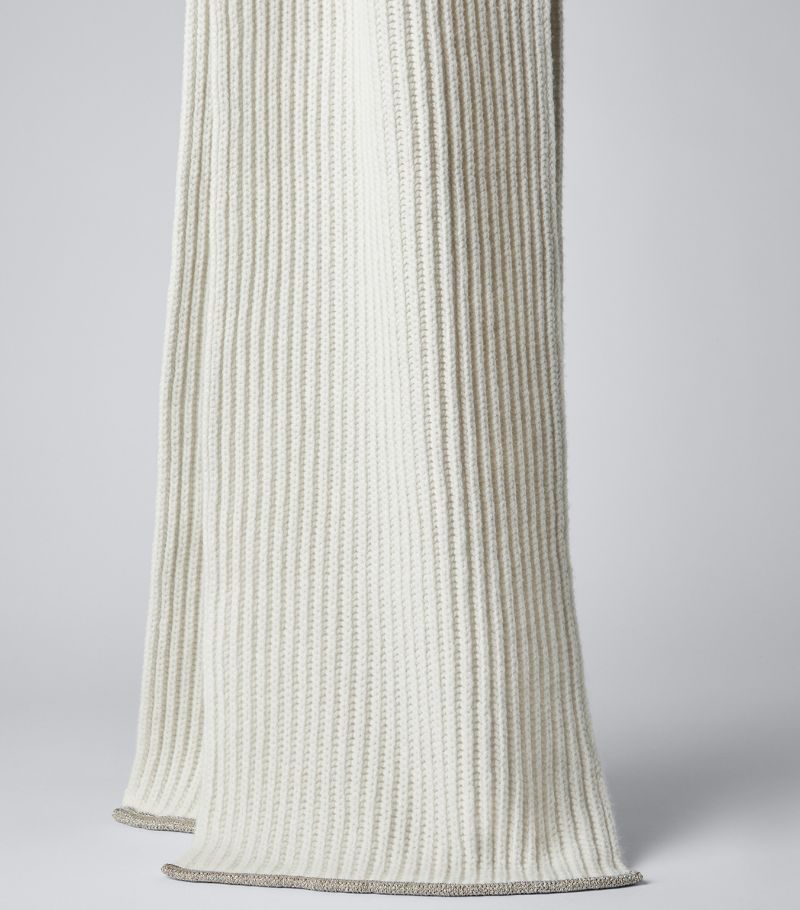 Cashmere Monili-Trim Scarf