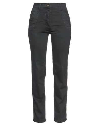 Woman Pants Black Size 4 Cotton, Elastane