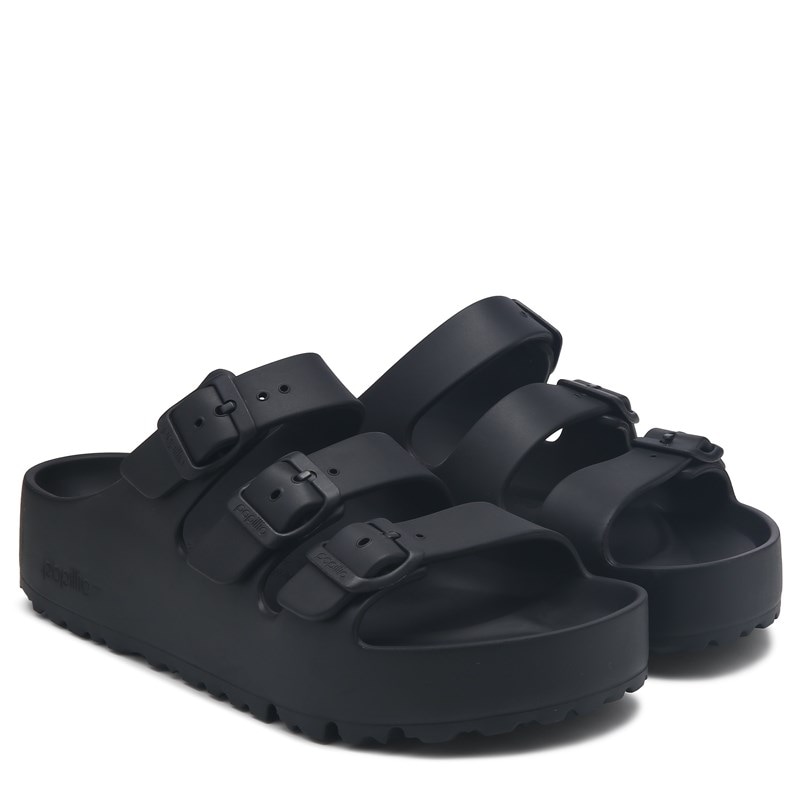 Women's Florida Platform Essentials Eva Footbed Sandals (Black)