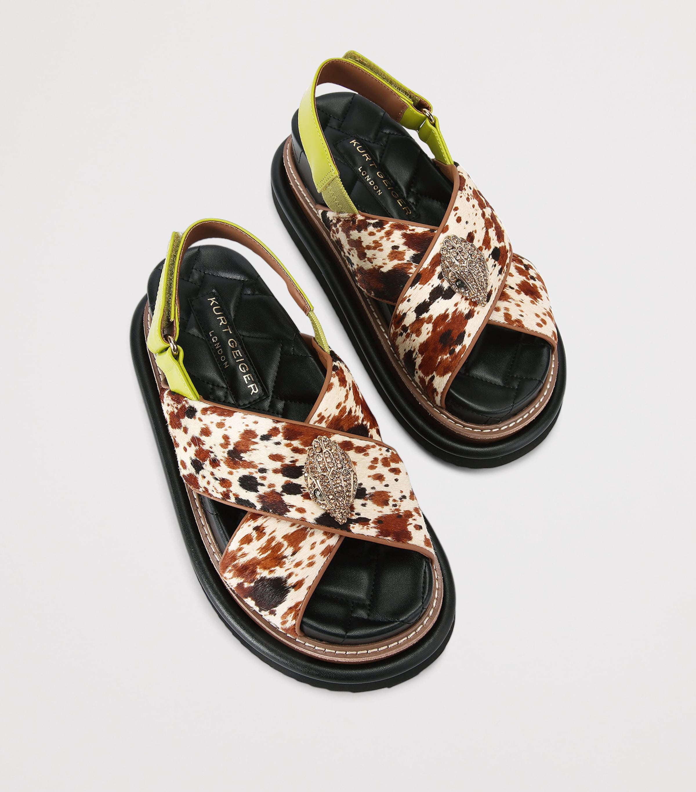 Leather Orson Cross-Strap Sandals