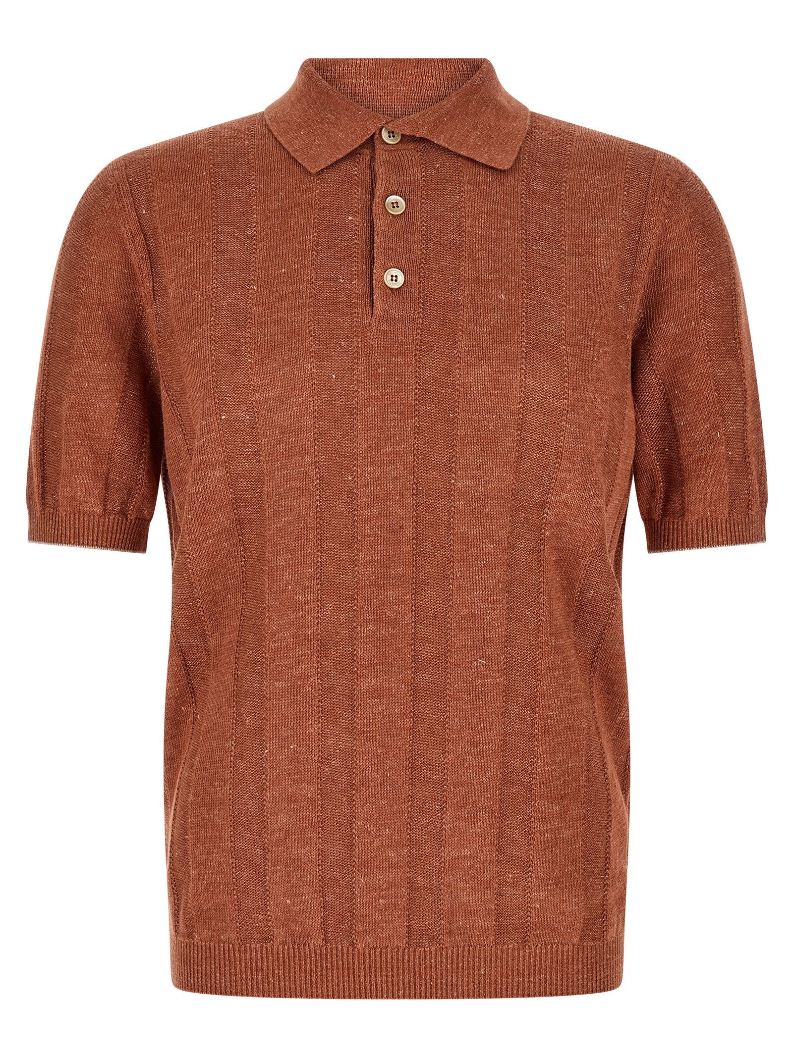 Wide Ribbed Polo Shirt