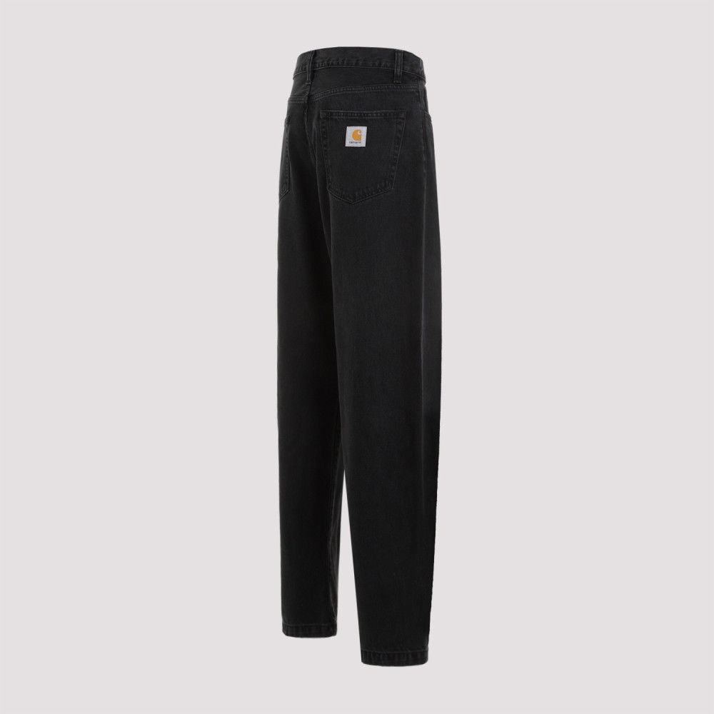 Black Black Logo Pants