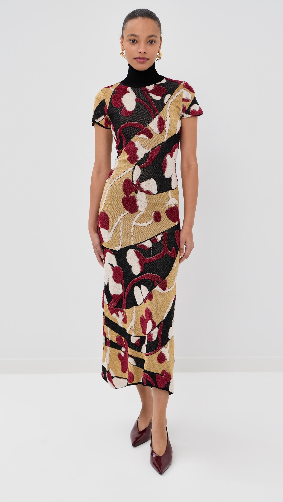 Herald Long Dress Multicolor Gold/Purple/Black