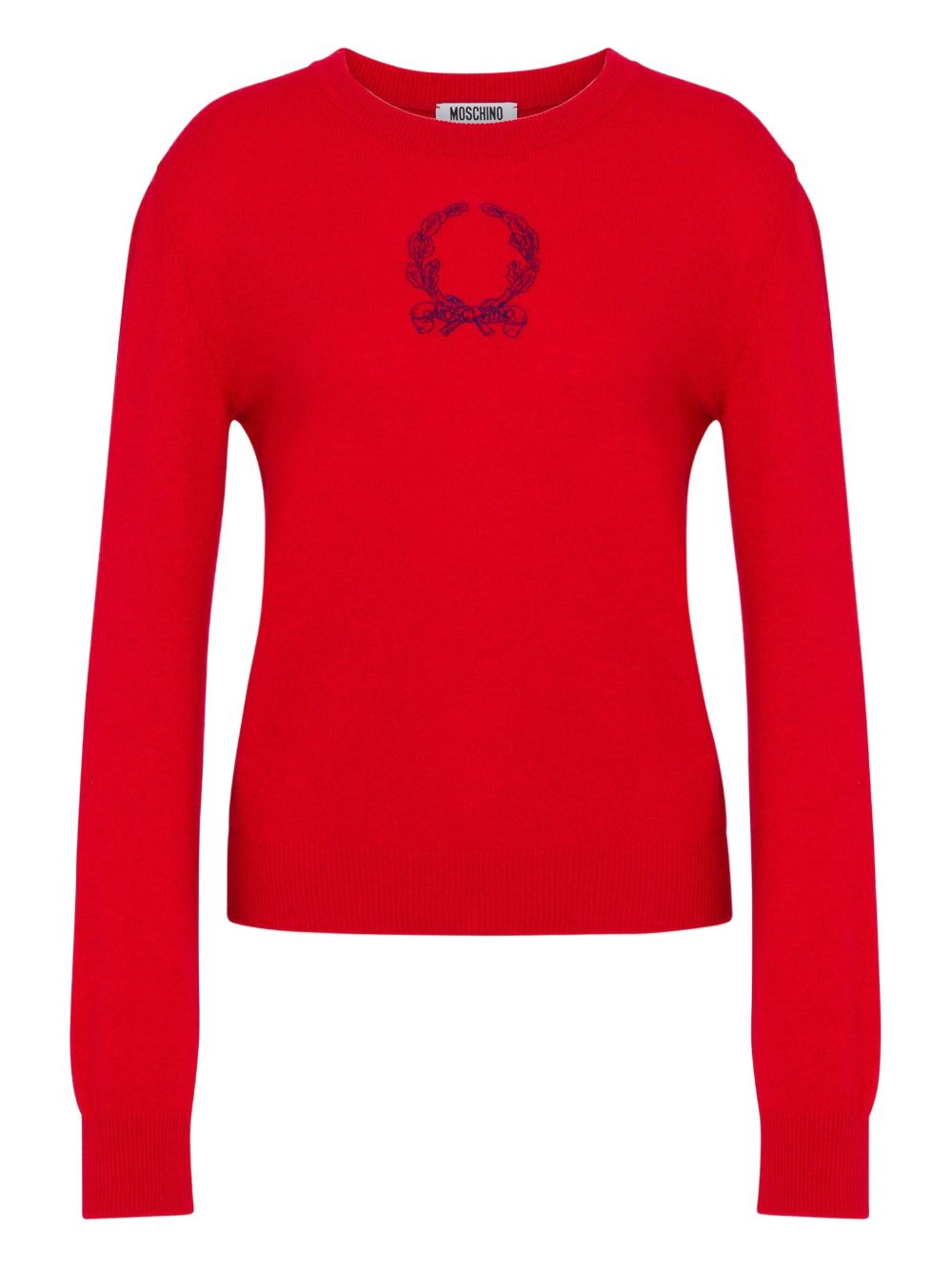 Laurel Crown embellished logo sweater - Red