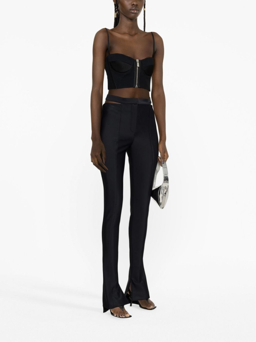 -Cut-Out Pantaloni Nero-Donna