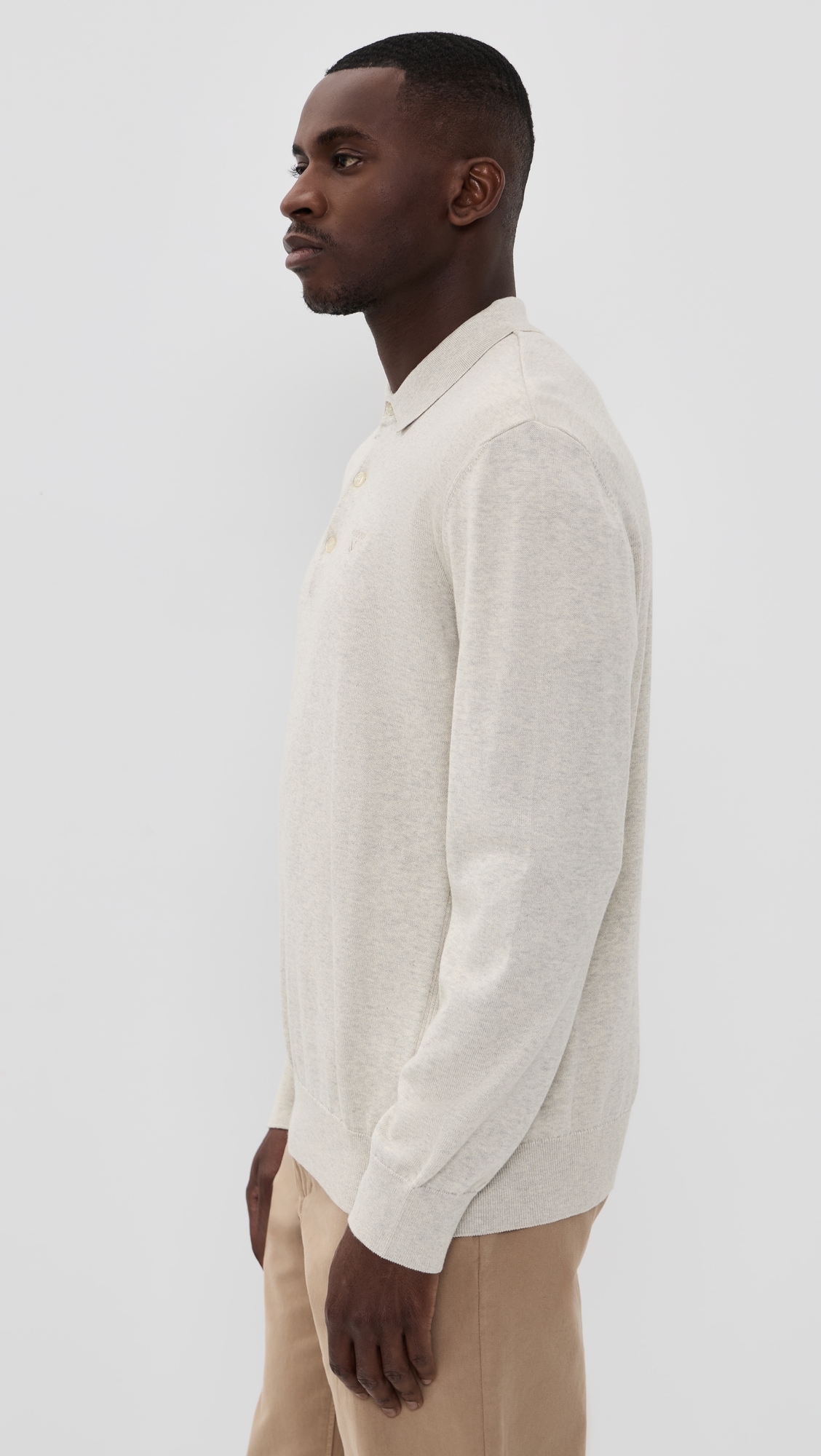 Pima Cotton Knitted Polo Shirt Neutral
