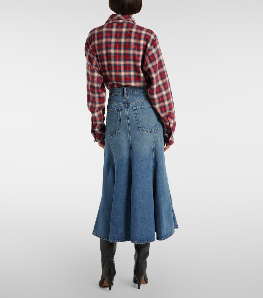 Gaucho Vintage denim maxi skirt