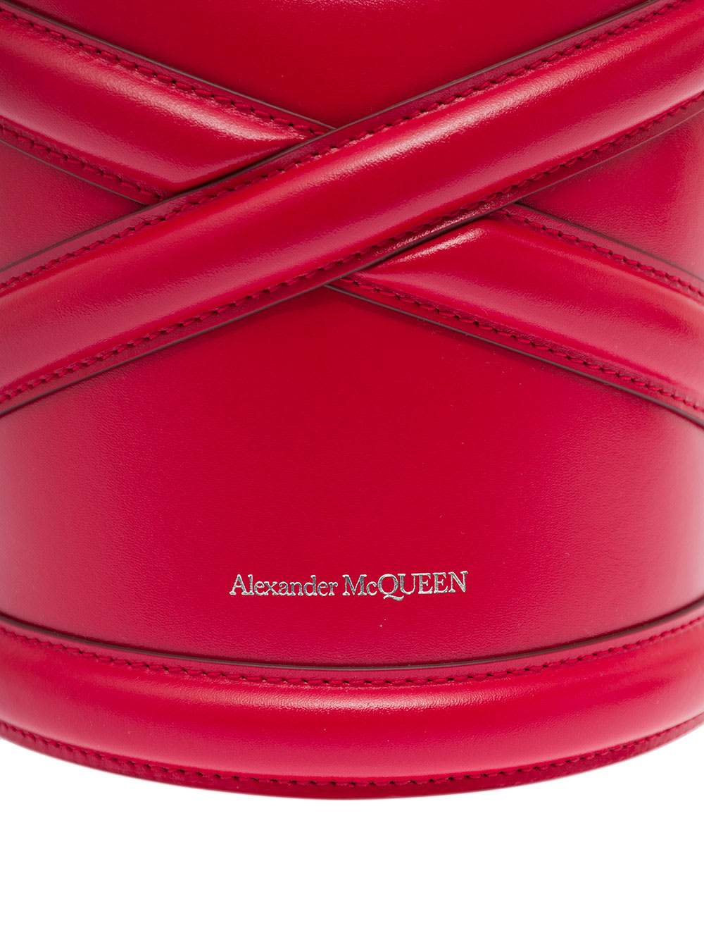 Womans The Curve Small Red Leather Crossbody Bag
