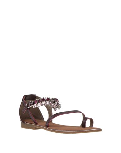 Woman Thong sandal Plum Size 5 Leather